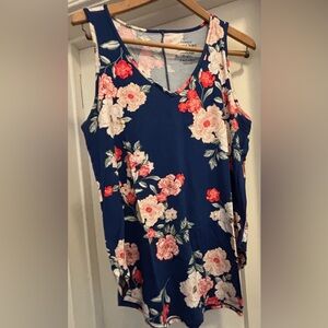 Torrid Floral Navy Blouse